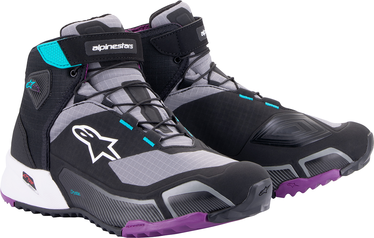 Alpinestars Stella CR-X Drystar Shoes Black/Gray/Teal/Purple 6.5 26115
