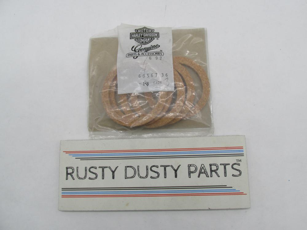 Lot of 5 Harley Davidson Genuine NOS Inspection Cover Gaskets 60567-36