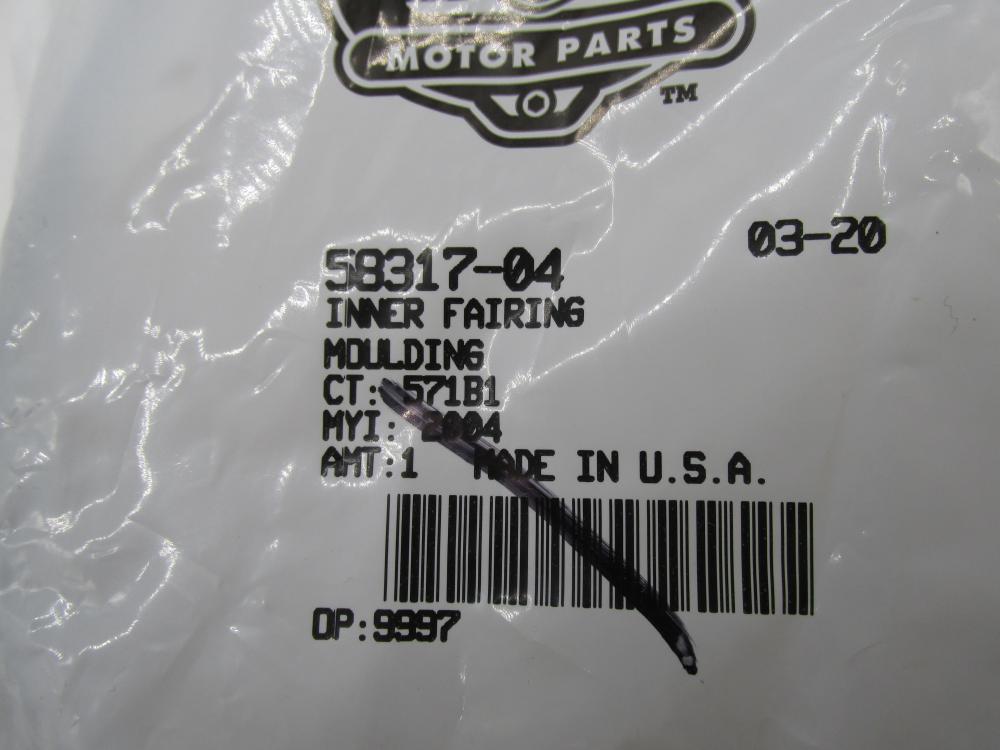 Harley Davidson Genuine NOS Inner Fairing Moulding 58317-04