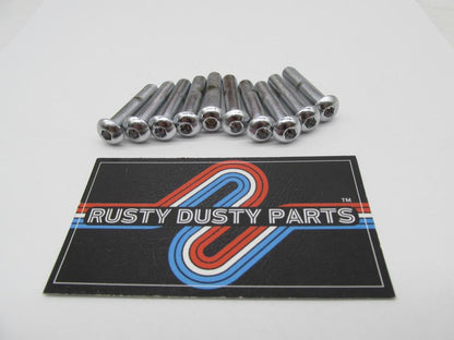Lot of 10 Harley Genuine NOS 1/4"-28 x 1-1/4" Hex Socket Button Head S