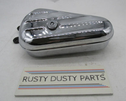 Harley Davidson Shovelhead Chrome Tool Box w/ Bracket NO Key Nice Condition