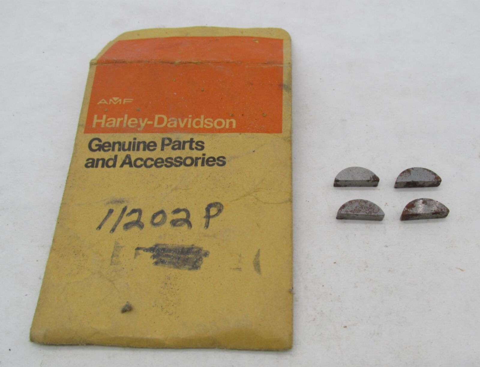 Lot of 4 Harley-Davidson Genuine NOS Aermacchi Woodruff Keway Keys 11202P