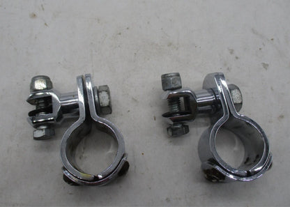 Pair of Harley Davidson Chrome Highway Peg Mounts Bracket Clamps