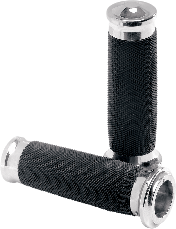 Performance Machine Contour Renthal Wrapped Grips Chrome 0063-2007-CH