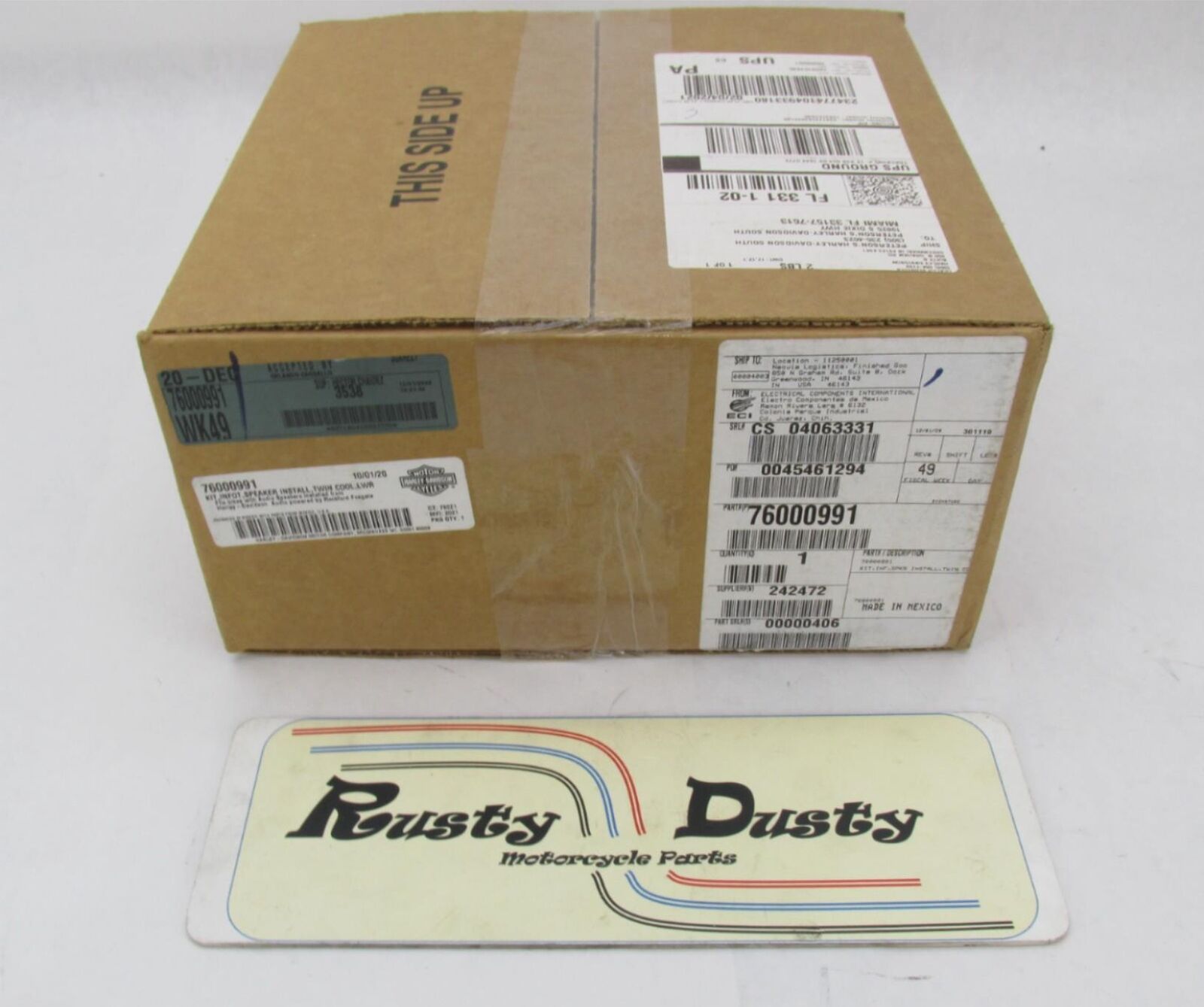 Harley NOS Fairing Lower Twin Cool Audio Speaker Installation Kit 76000991