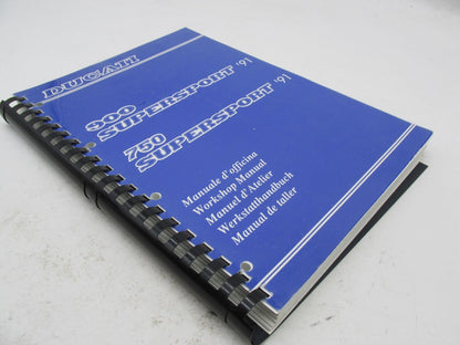 Genuine Cagiva Ducati Factory 1991 900 & 750 Supersport Service Manual Book