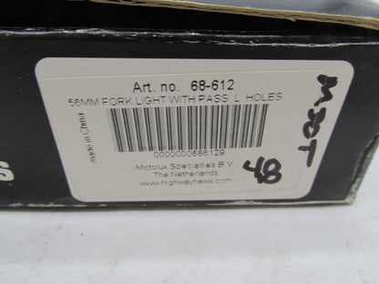 Pair of Highway Hawk Motorcycle 56MM Chrome Fork Leg Spotlight Brackets 68-612