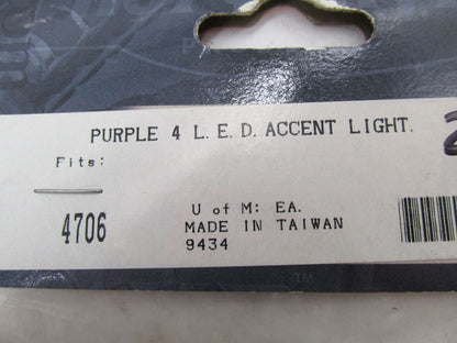 Kuryakyn Motorcycle Harley Davidson Purple 4 LED Accent Light 4706