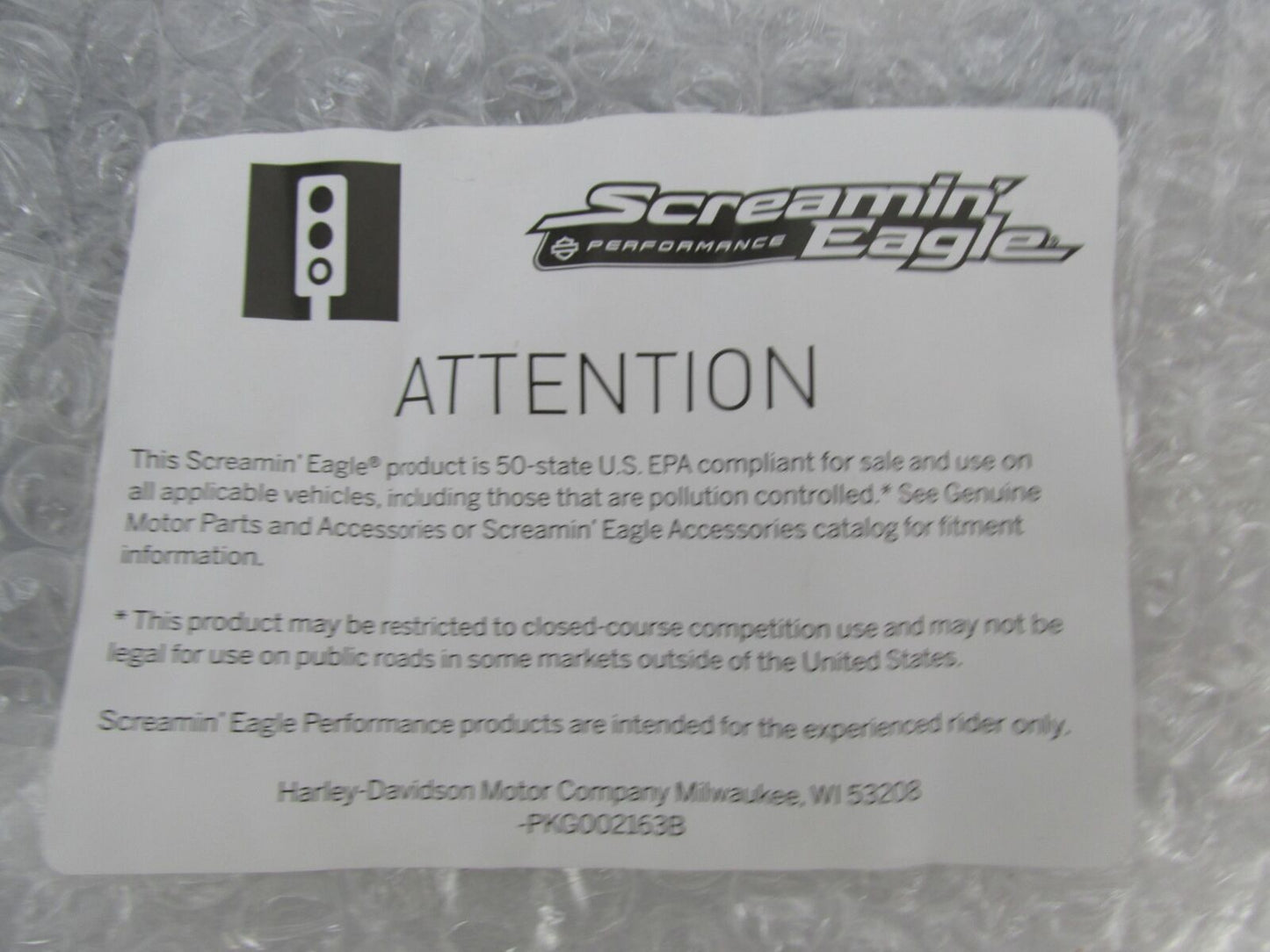 Harley Genuine NOS Screamin Eagle Black Agitator Air Cleaner Kit 29400063