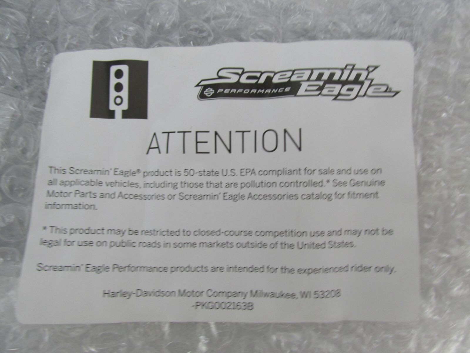Harley Genuine NOS Screamin Eagle Black Agitator Air Cleaner Kit 29400063