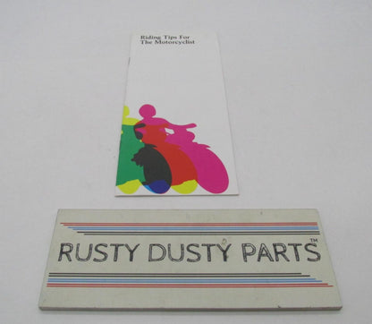 Harley-Davidson Genuine Safety & Riding Tips Brochure Literature 99500-78