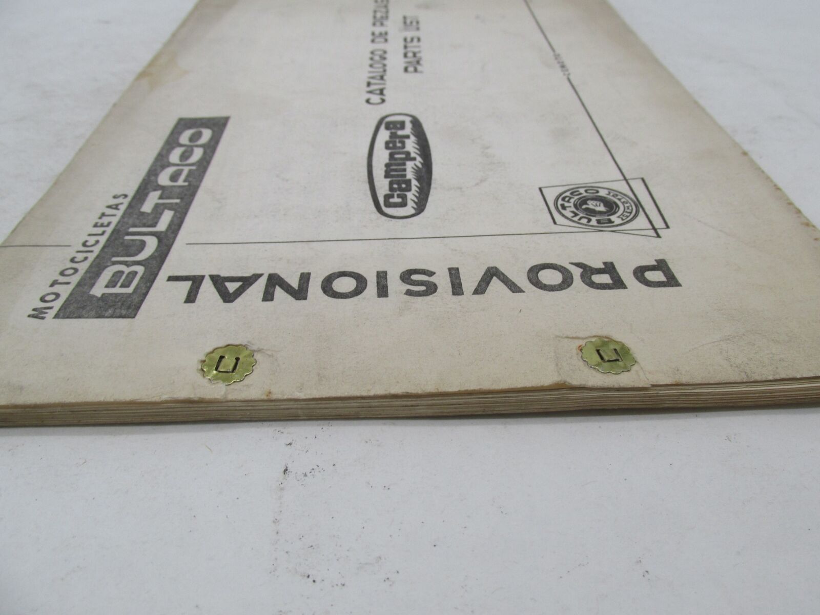 Bultaco Original Factory Provisional Campera Motorcycle Parts List Catalog