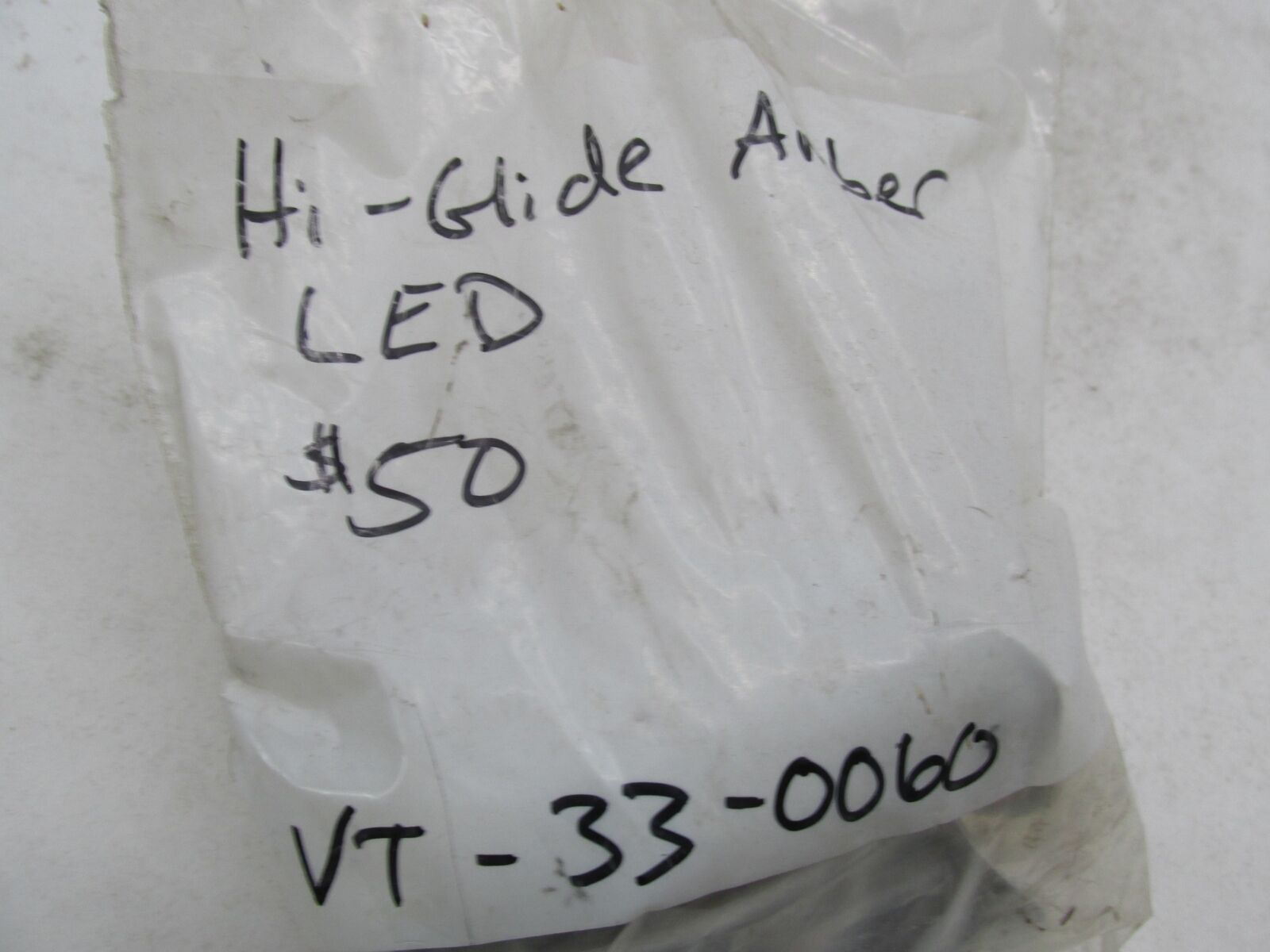 V-Twin Universal Motorcycle Harley Chrome Hi-Glide Amber Dual LED Light 33-0060