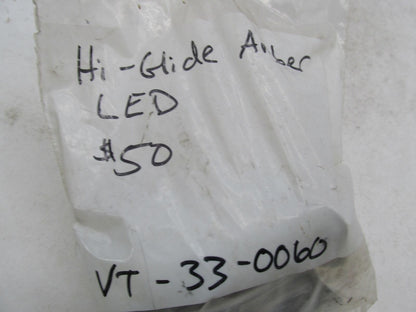 V-Twin Universal Motorcycle Harley Chrome Hi-Glide Amber Dual LED Light 33-0060