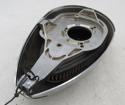 Harley Davidson Air Cleaner Chrome Teardrop Assembly w/ Filter & Backing Plate