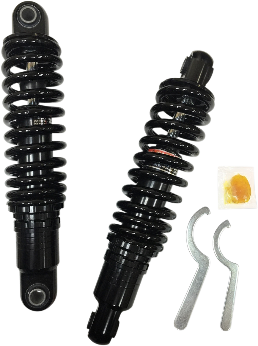 Drag Specialties Premium Ride-Height Adjustable Shocks 1310-1666 Black