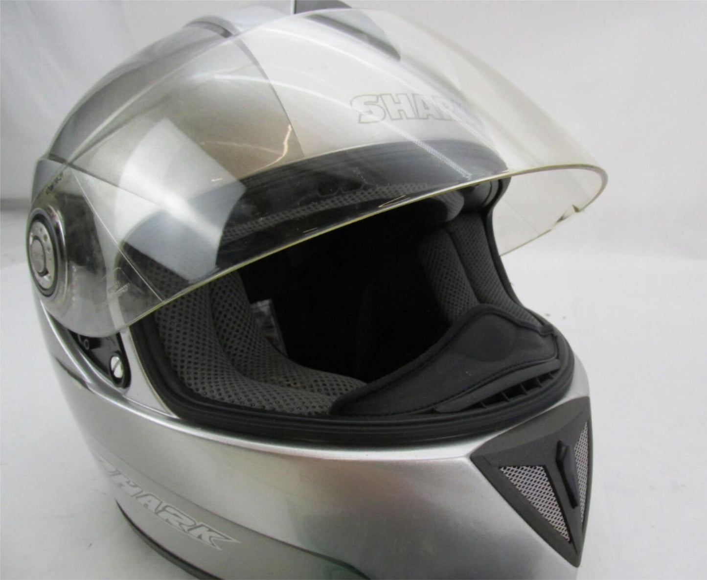 Shark Fusion Silver Full Face Motorcycle Helmet Extra Small XS 22-05