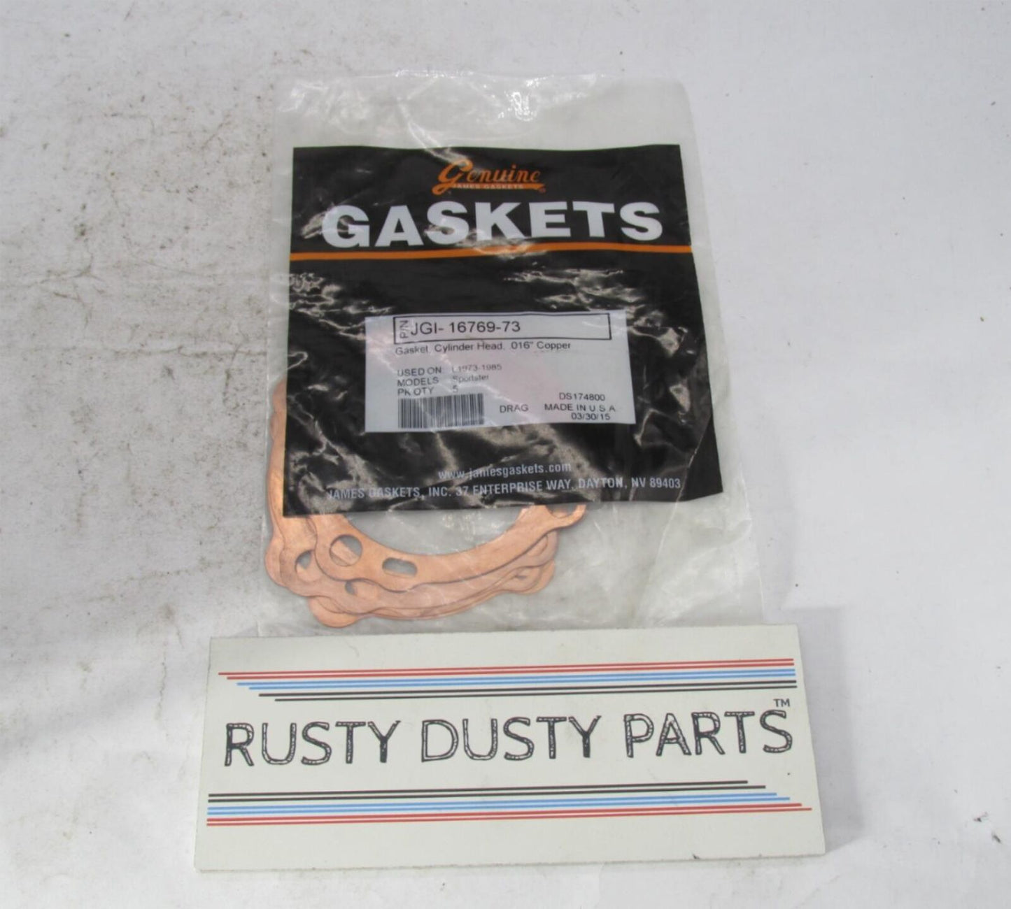 Lot of 6 Harley Davidson James Gaskets Cylinder Head Gaskets JGI-16769-73