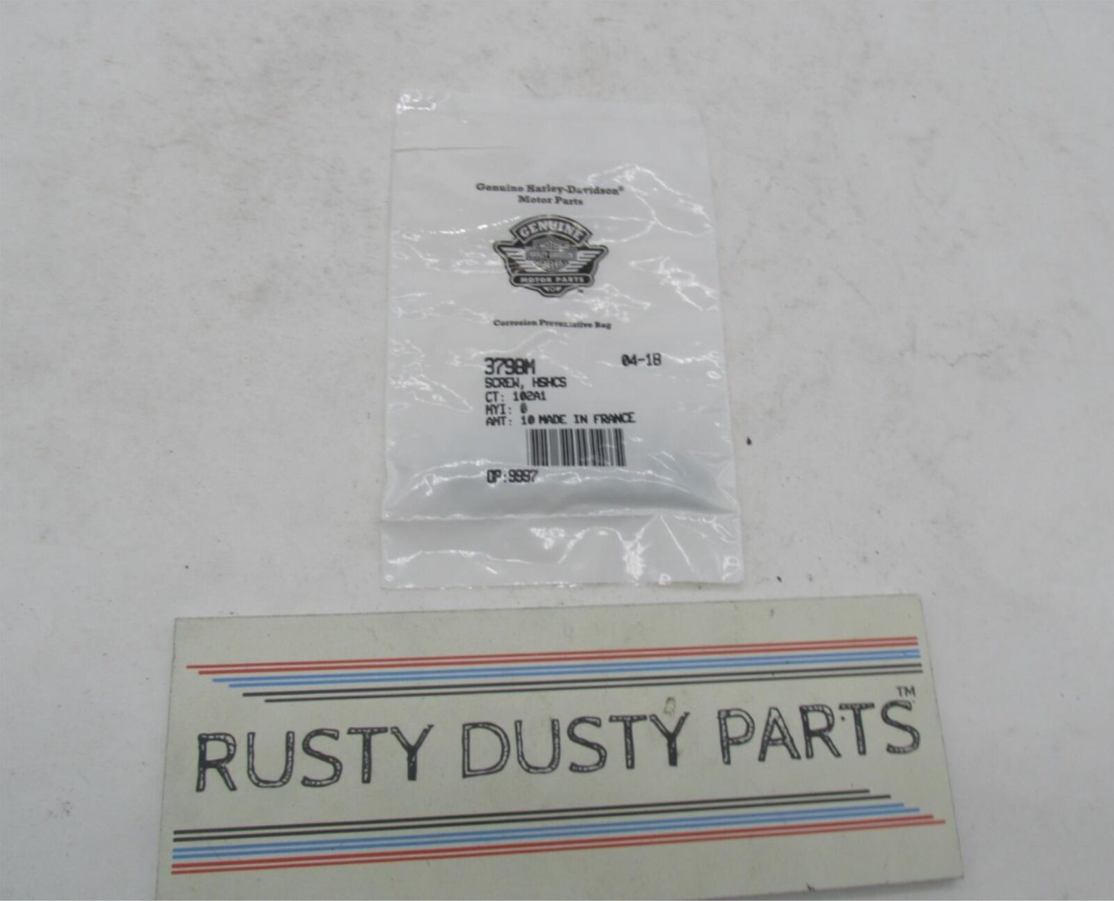 Lot of 7 Harley-Davidson Genuine NOS Hex Socket Head Cap Screws 3798M