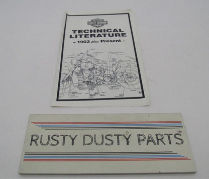 Harley-Davidson Genuine 1903-Present Technical Literature List 99528-97