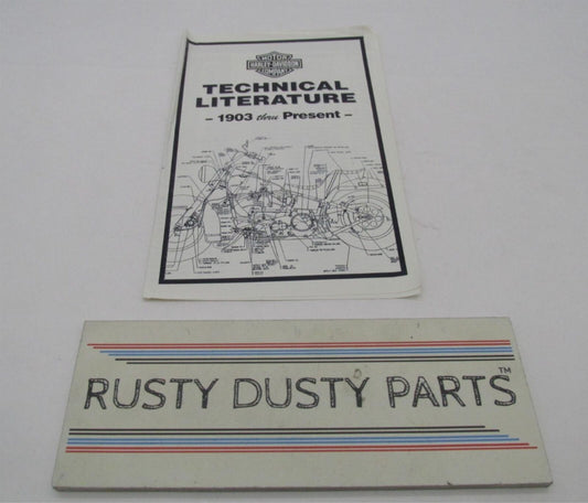 Harley-Davidson Genuine 1903-Present Technical Literature List 99528-97