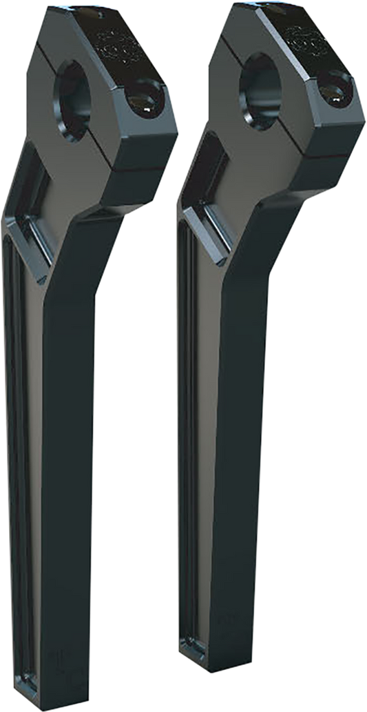 Todd's Cycle 1 1/8" Clamping Pullback Riser 10" Rise Black TD-R22-10B