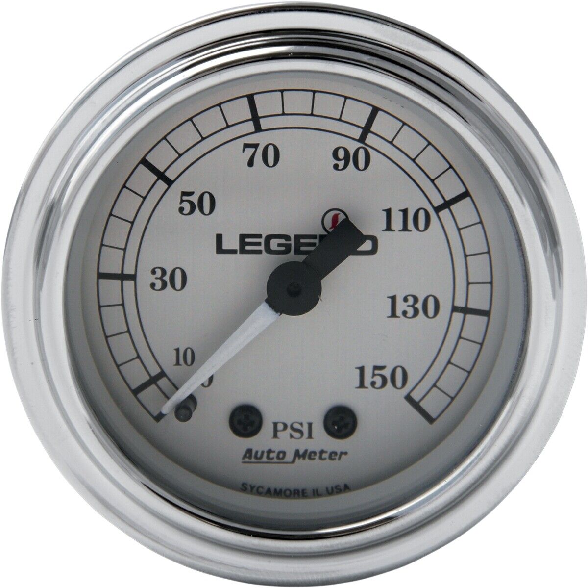 LEGENDS Fairing Mounted LED Backlit PSI Guages Silver w/White Face