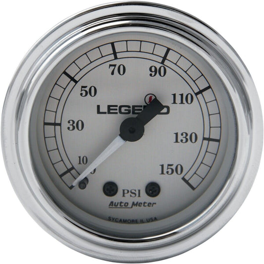 LEGENDS Fairing Mounted LED Backlit PSI Guages Silver w/White Face