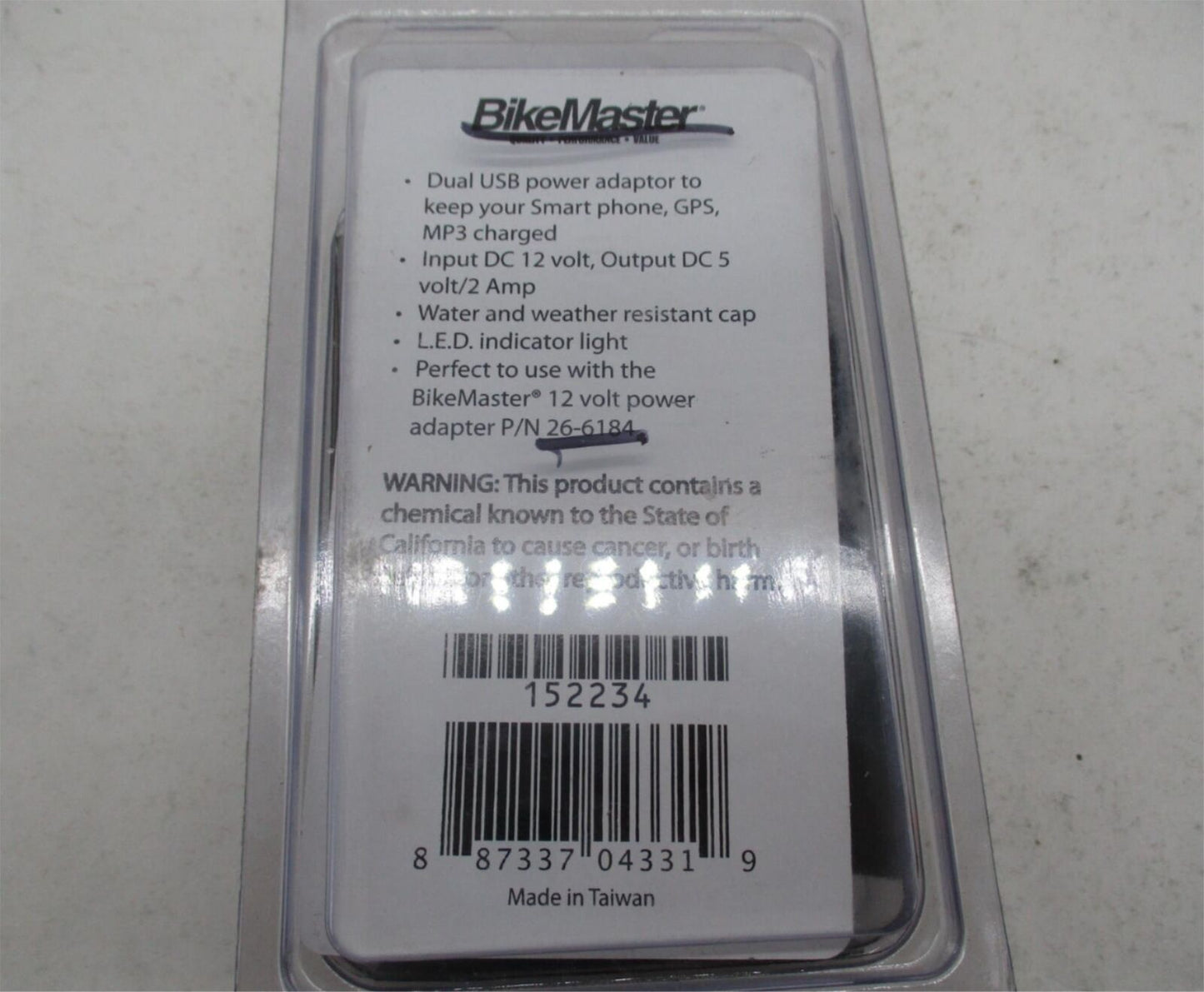 Bike Master Motorcycle Dual USB Power Adapter 152234