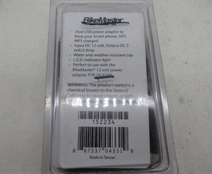 Bike Master Motorcycle Dual USB Power Adapter 152234