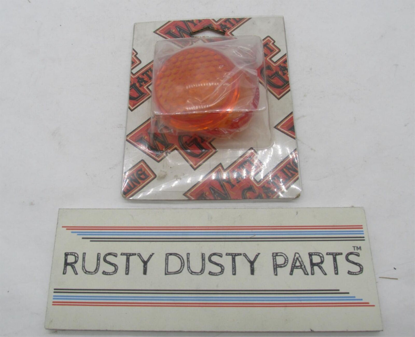 Set of 2 Harley Wyatt Gatling Bullet Turn Signal Amber Honey Comb Lenses 33-3062