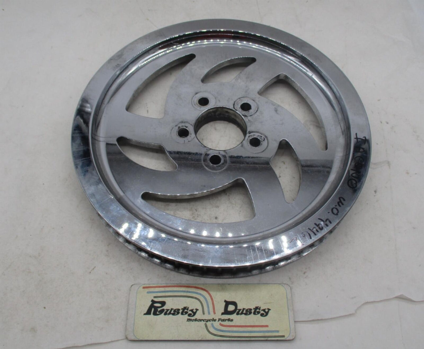 Harley Davidson Chrome Belt Drive 70T Tooth Sprocket Pulley 12.5" D 1.25" Wide