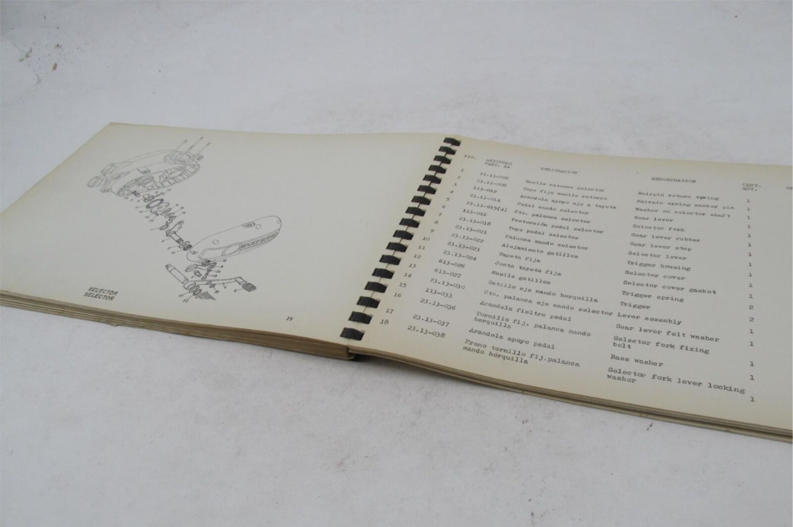 Bultaco Original Factory 1970 El Tigre Motorcycle Catalog Parts List Book