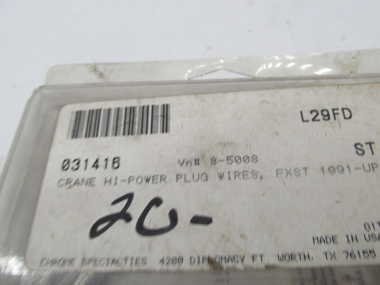 Harley Crane Hi-Power Spark Plug Ignition Wires 1991-UP FXST 031418 8-5008