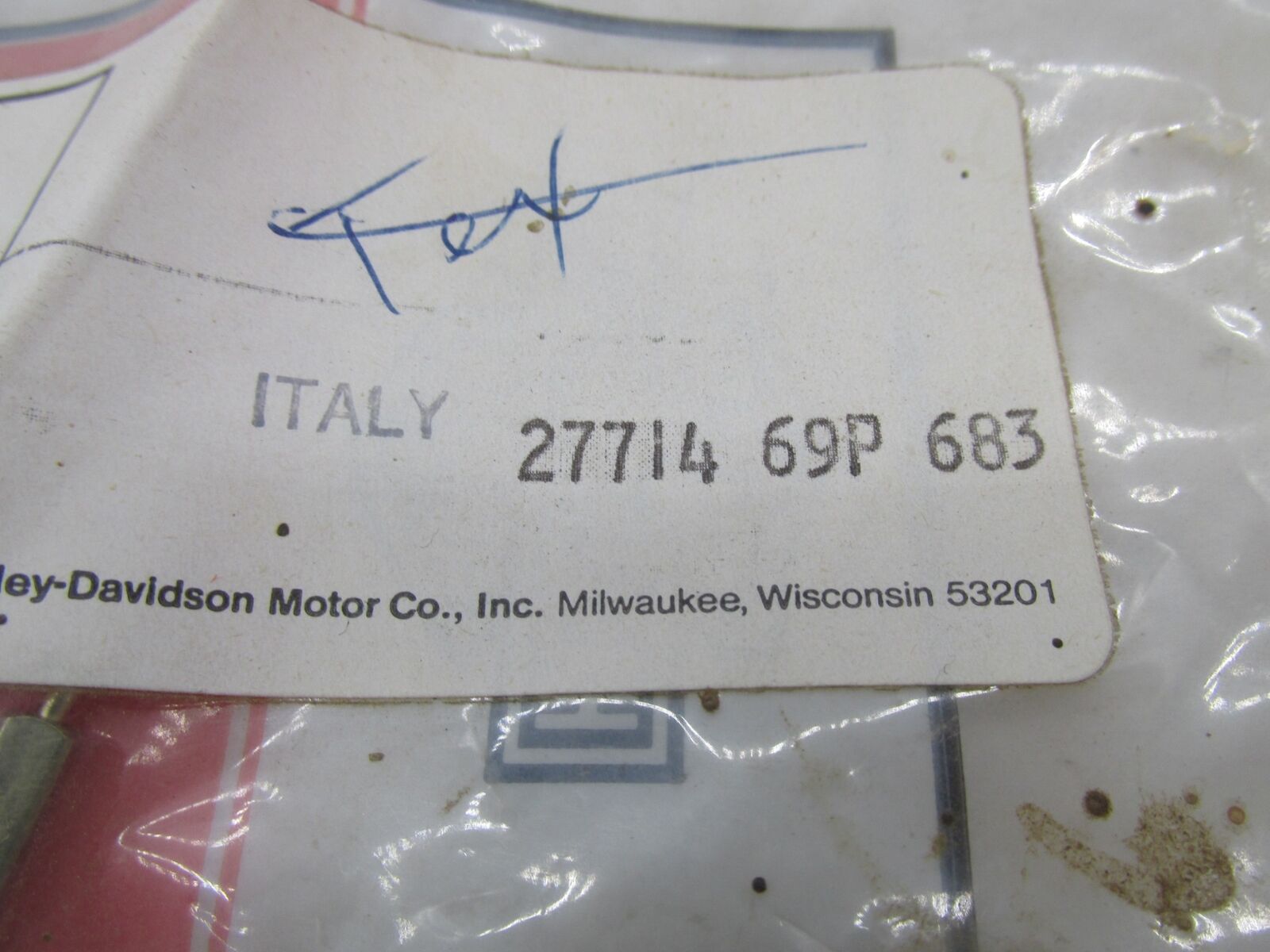 Harley Davidson Genuine NOS Aermacchi Stainless Steel Float Valve 27714-69P