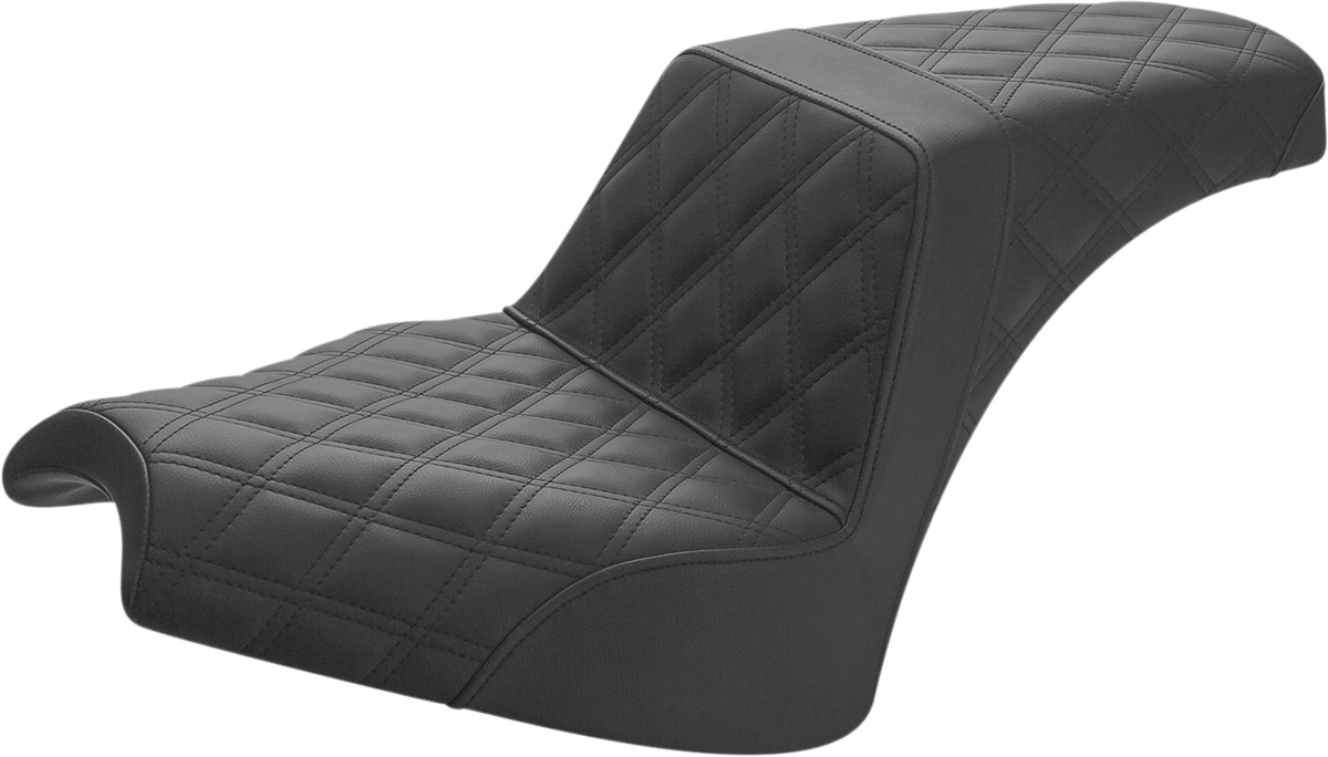 Saddlemen Step Up Seat Driver/Passenger Lattice Stitch Black I21-04-175