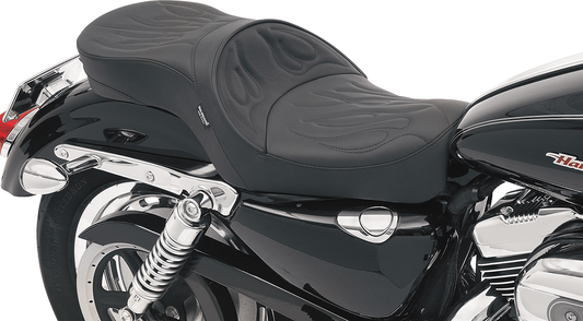 Drag Specialties Low-Profile Touring Seat Flame Stitching 0804-0260