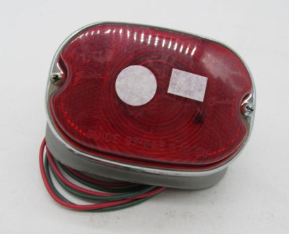 Harley Guide 97 Ironhead Shovelhead Taillight with Clear Upper Glass Lens