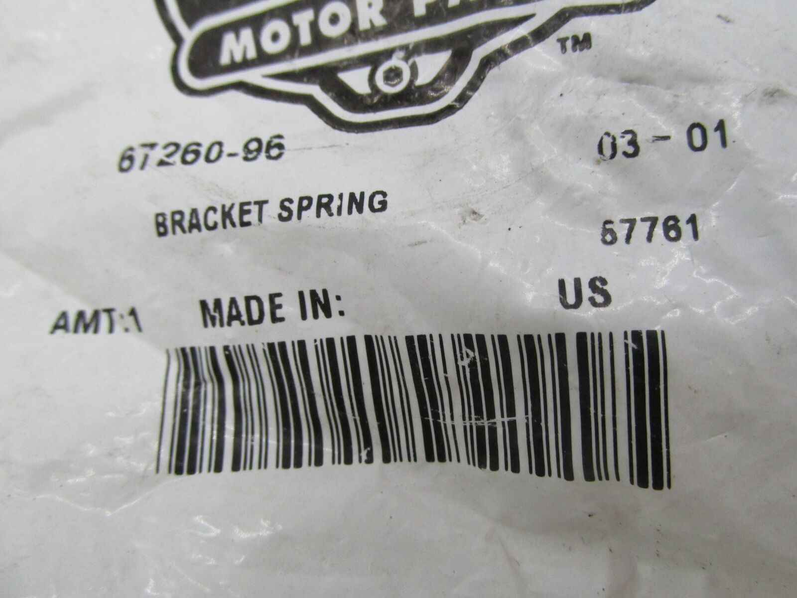 Harley-Davidson Genuine NOS Softail Dash Panel Support Bracket Spring 67260-96