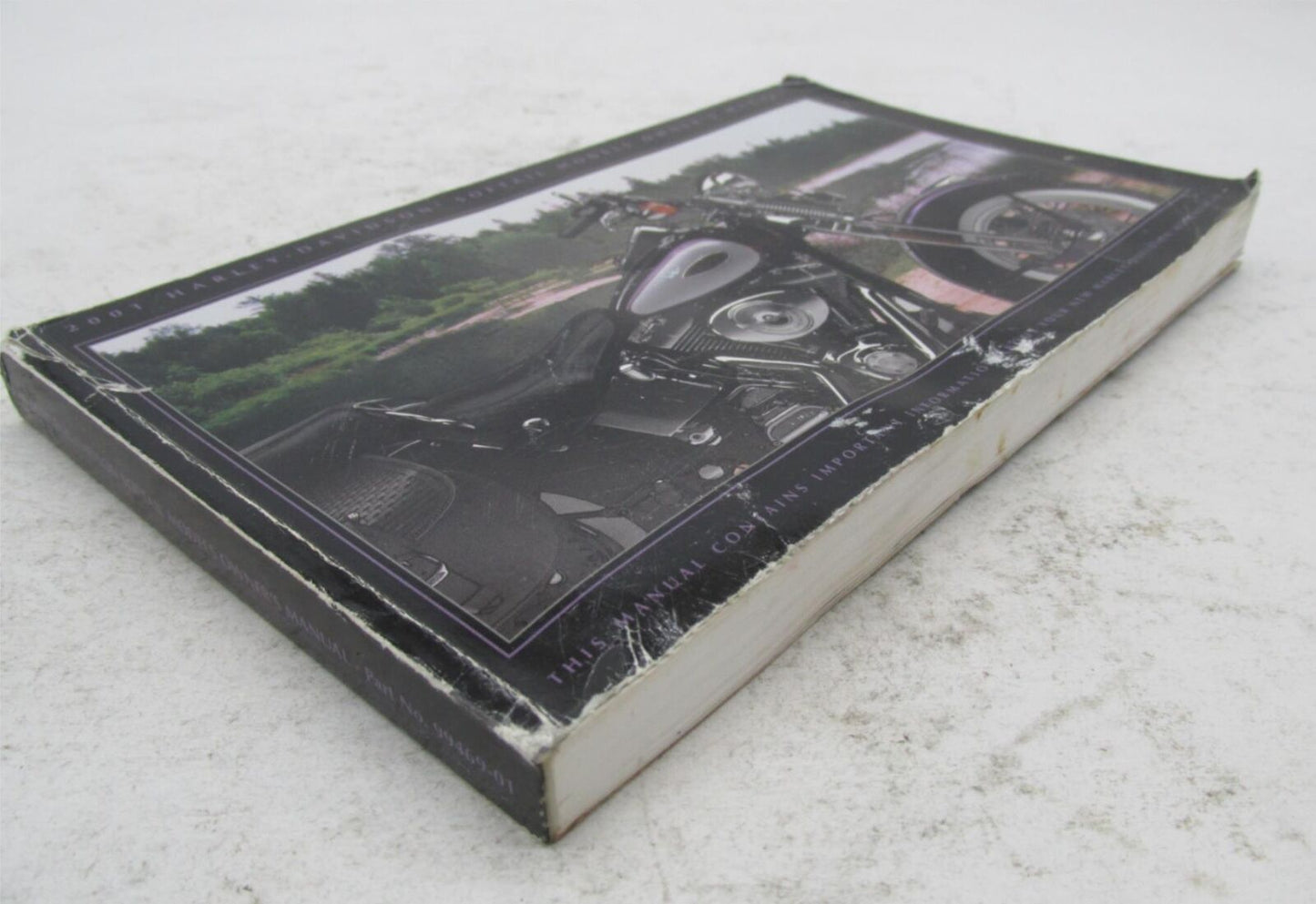 Harley-Davidson Official Factory 2001 Softail Owner's Manual Book 99469-01