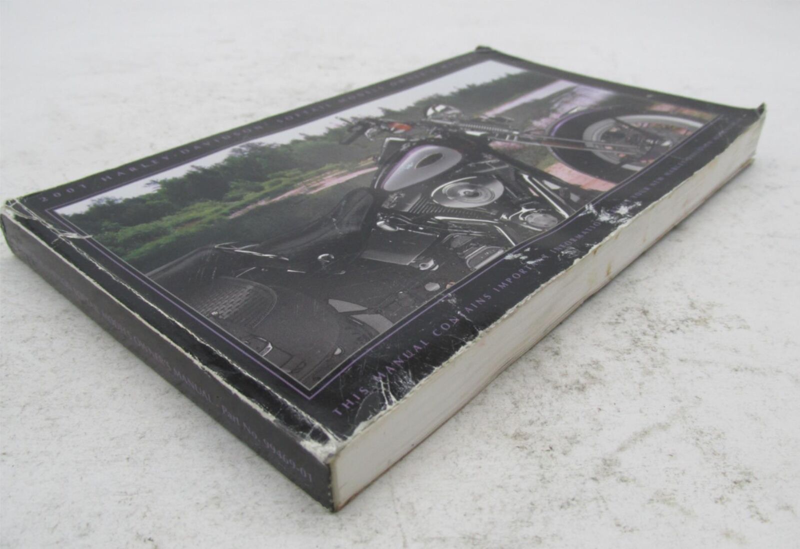 Harley-Davidson Official Factory 2001 Softail Owner's Manual Book 99469-01