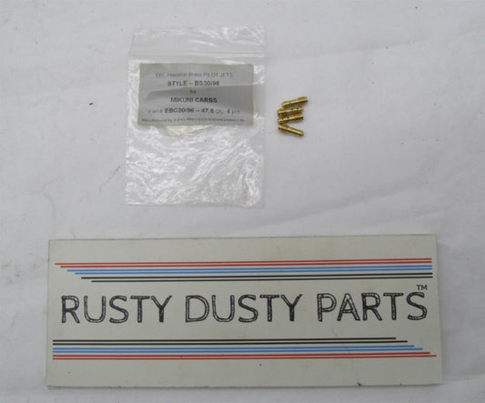 Lot of 4 EBC Brass Pilot Jets BS30/96 Mikuni Carburetors EBC-30/96-47.5