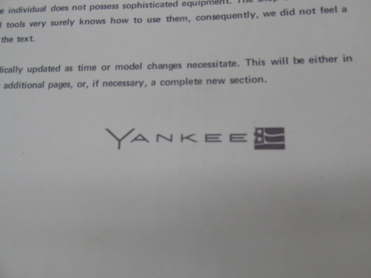 Vintage Yankee OSSA Official Factory NOS 1971-1972 Service Repair Manual