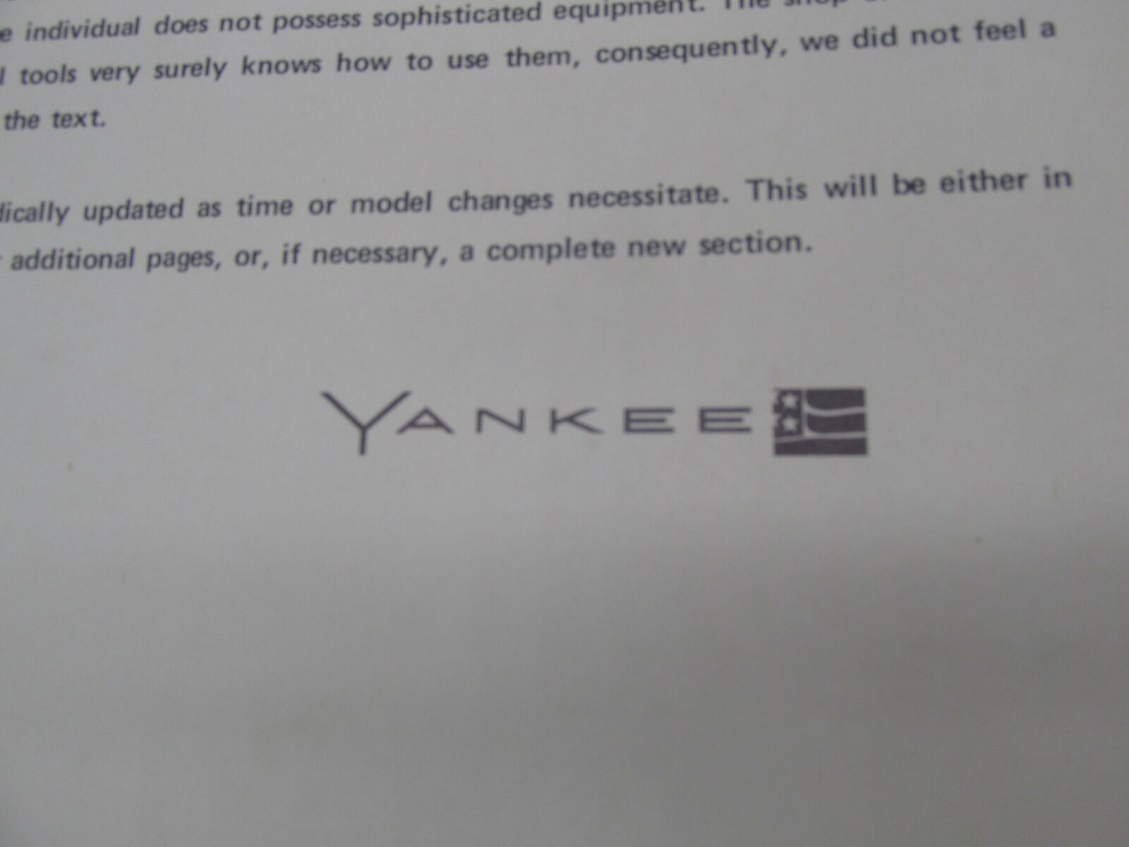 Vintage Yankee OSSA Official Factory NOS 1971-1972 Service Repair Manual