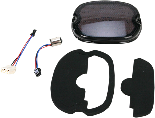 Drag Specialties LED Low-Profile Taillight Lens with bottom tag light 2010-0771