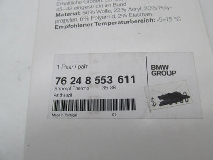 BMW Motorcycle Motorrad Functional Winter Socks Mens Size 35-38 76 24 8 553 611