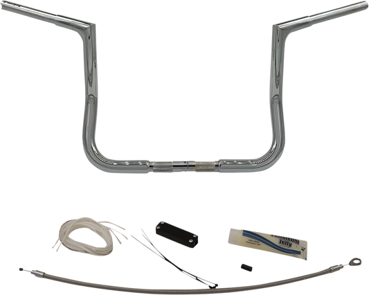 Fat Baggers, Inc. 1-1/4" EZ Install Flat Top Handlebar Kit 12" Chrome 709112