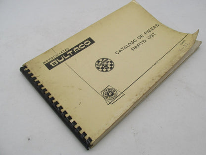 Bultaco Original Factory 1972 Sherpa T Parts Catalog List Manual 91.32-117
