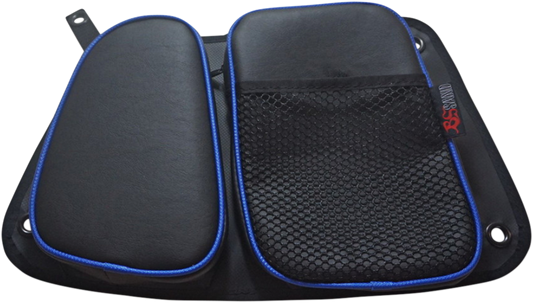 BS SANDS Door Bags Black Blue Rear RZRDBRRBU