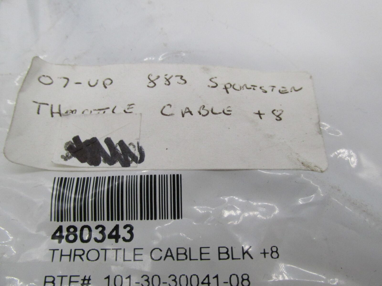 Harley Davidson Barnett Black +8 Sportster 07+ Throttle Cable 101-30-300041-08